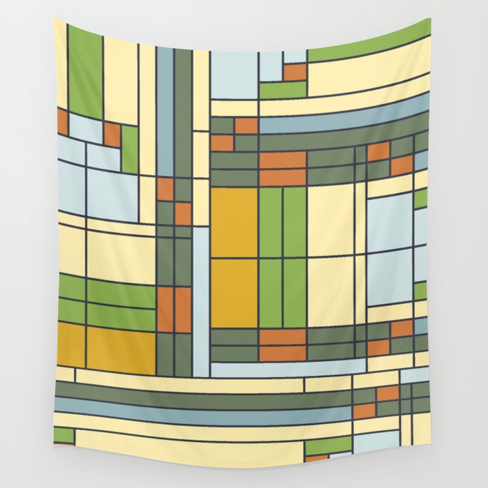 Frank Lloyd Wright Pattern S01 Wall Tapestry By Etmeusmoi Society6 Frank Lloyd Wright Pattern S01 Wall Tapestry
