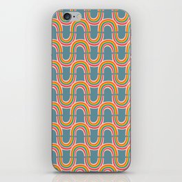 RAINBOW REFLECTION in BRIGHTS ON PASTEL BLUE GRAY iPhone Skin