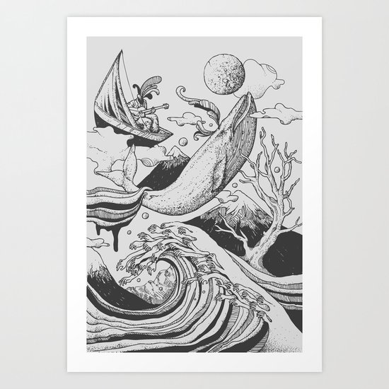 Deep and Blue Art Print