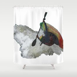 Kayak Decent Shower Curtain