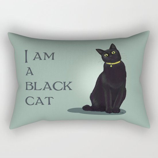 I am a black cat Rectangular Pillow
