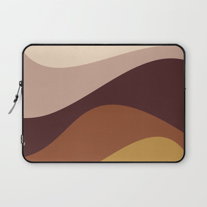 Abstract Color Waves III Desert Tones Laptop Sleeve