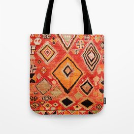 N284 - Orange Oriental Berber Traditional BOHO Moroccan Fabric Style Tote Bag