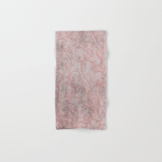 Dirty princess - Elegant Damask pattern with grunge effect Hand & Bath Towel
