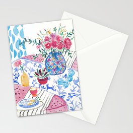 flowers on the table Stationery Card