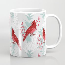 Christmas Cardinal Pattern Mug