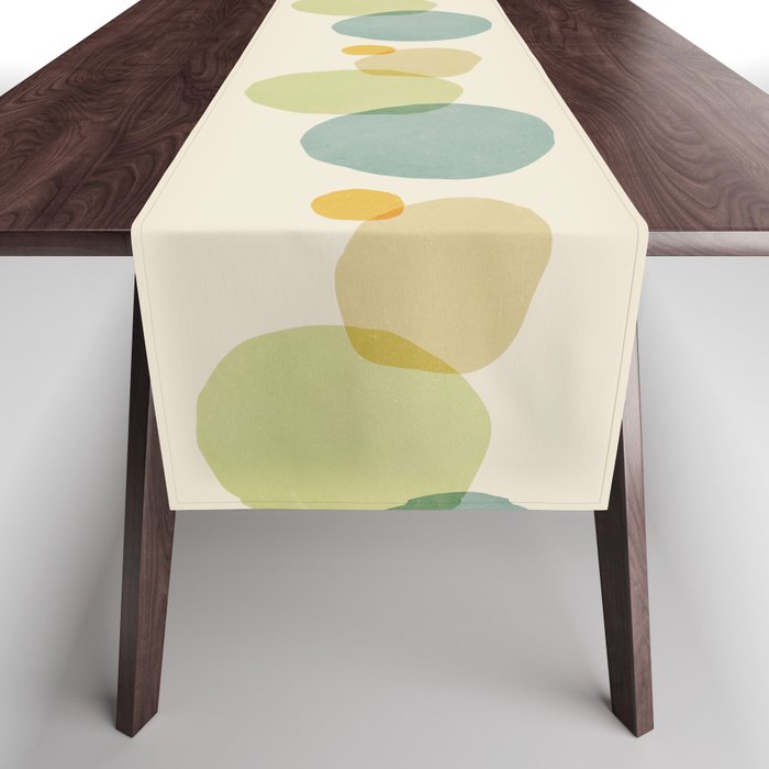 Abstraction_NEW_SUN_GEOMETRIC_ROCK_SHAPE_POP_ART_0228A Table Runner