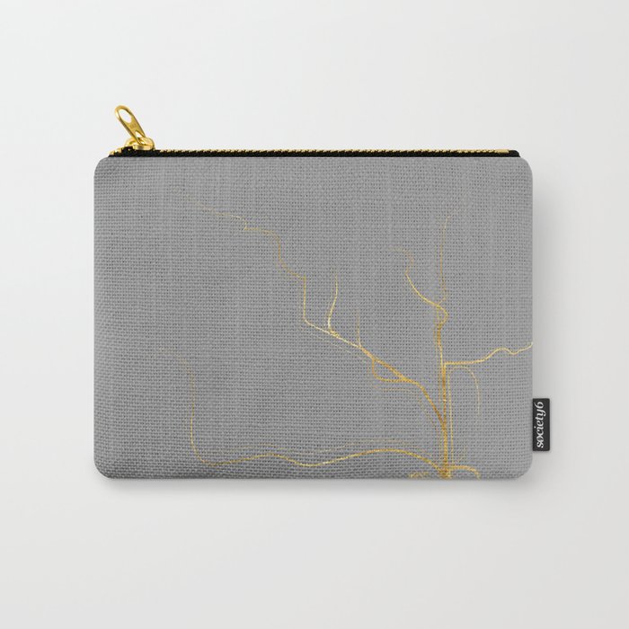 Kintsugi 3 #art #decor #buyart #japanese #gold #grey #kirovair #design Carry-All Pouch