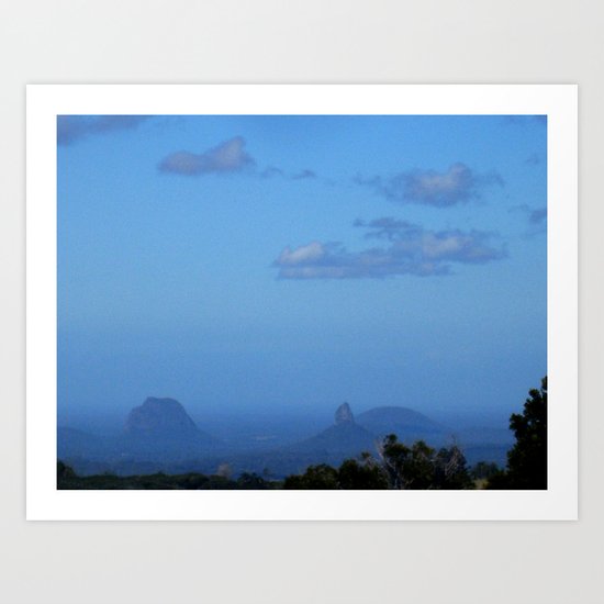 Glasshous mountains Art Print