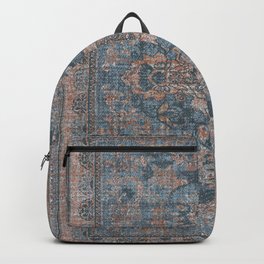 Antique Oriental Persian Blue Rust Backpack
