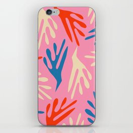 Ailanthus Cutouts Colourful Abstract Pattern Pink Blue Red Cream iPhone Skin