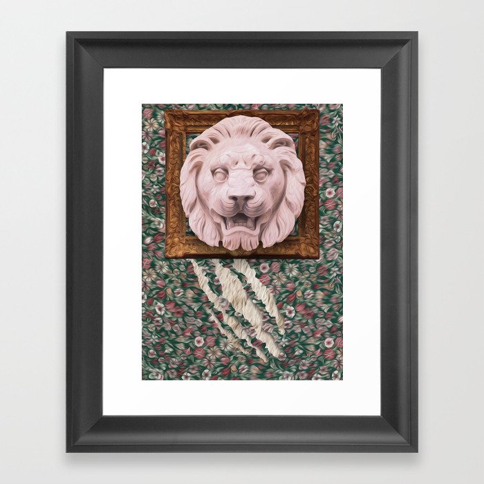 Lion Hunter Framed Art Print