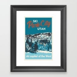 Park City Vintage Ski Poster Framed Art Print
