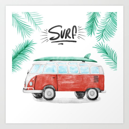 Surf Vibes Art Print