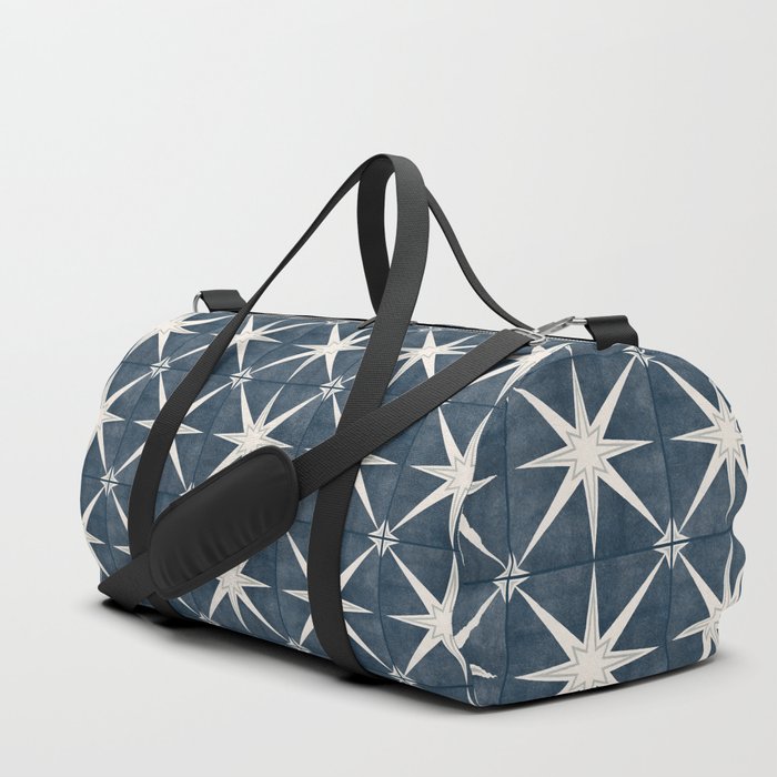 arlo star tile - stone blue Duffle Bag