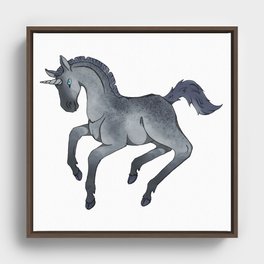 Unicorn Foal Framed Canvas