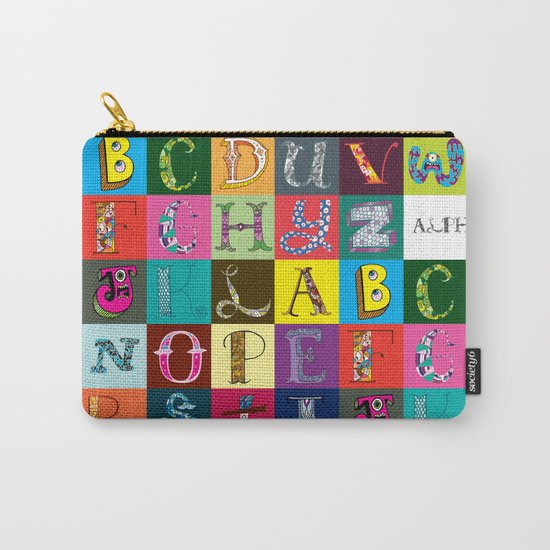 Hand Drawn Alphabet Carry-All Pouch