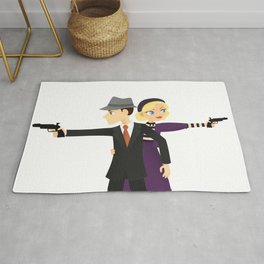 Bonnie and Clyde Rug