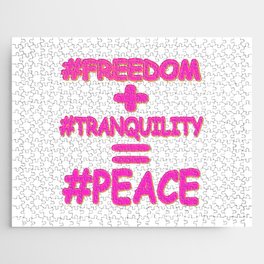 "PEACE EQUATION" Cute Design. Buy Now Jigsaw Puzzle