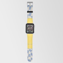 Smiley baby blue warp checked Apple Watch Band