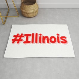 "#Illinois " Cute Design. Buy Now Area & Throw Rug
