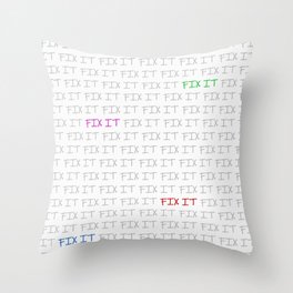 Fix it! Funny Manager Joke Throw Pillow