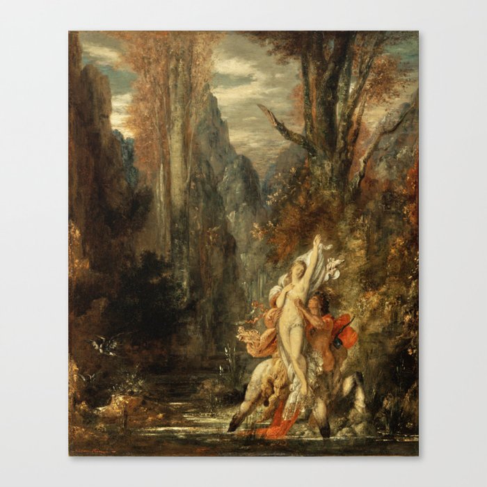 Love in the forest vintage painting by Gustave Moreau Canvas Print