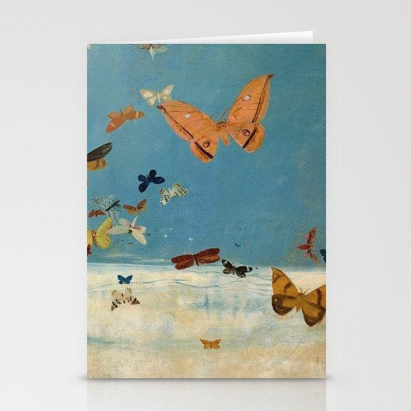 Butterflies Flying Above Clouds portrait painting, Circa 1934 by Migishi Kōtarō  Stationery Cards