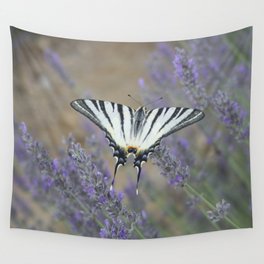 Elegant Swallowtail On Lavender Spike Photograph Wall Tapestry