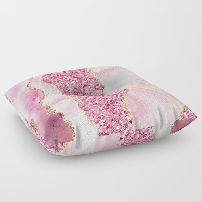 Agate Glitter Dazzle Texture 09 Floor Pillow