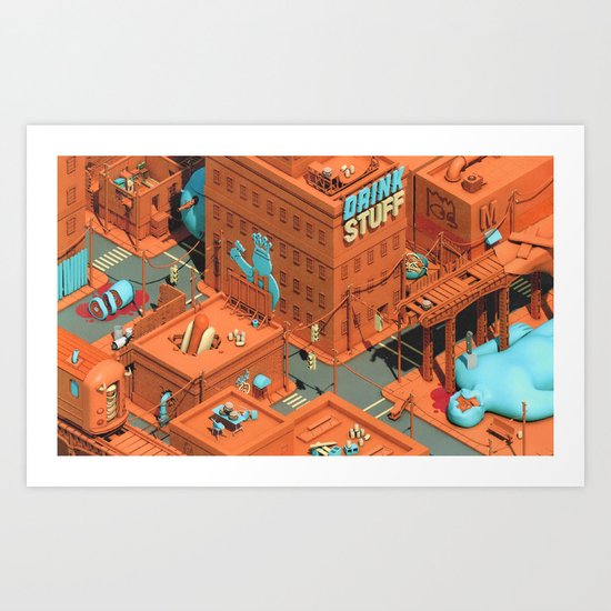 Murdertown - Soda Row Art Print