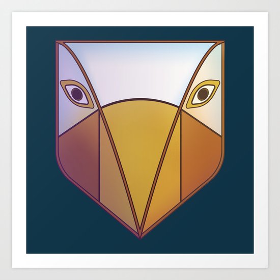 Bird tribal mask Art Print