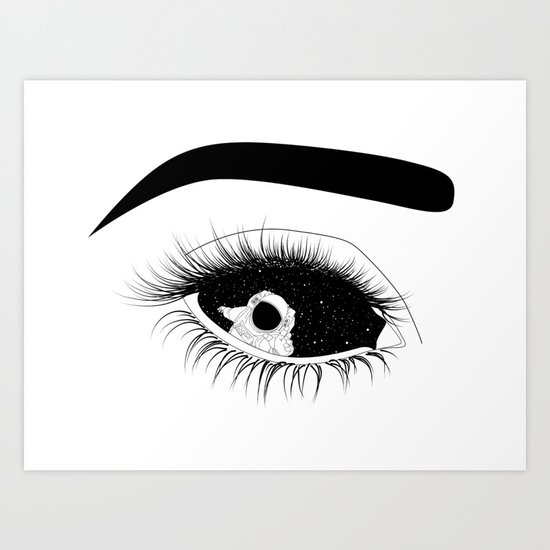 In here, out there Art Print