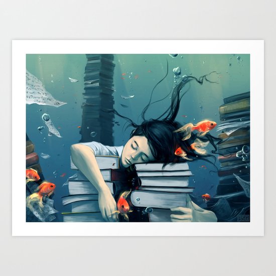 Blowing Bubbles Art Print