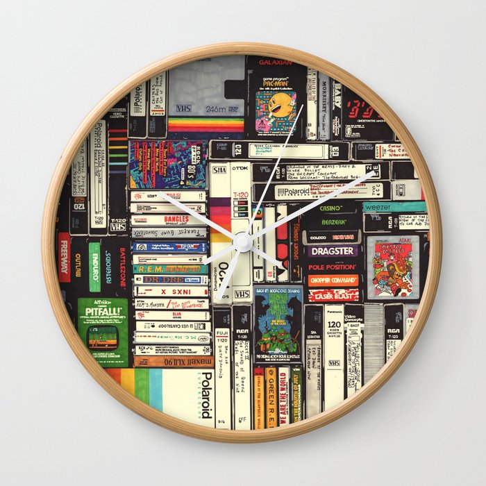 Cassettes, VHS & Video Games Wall Clock