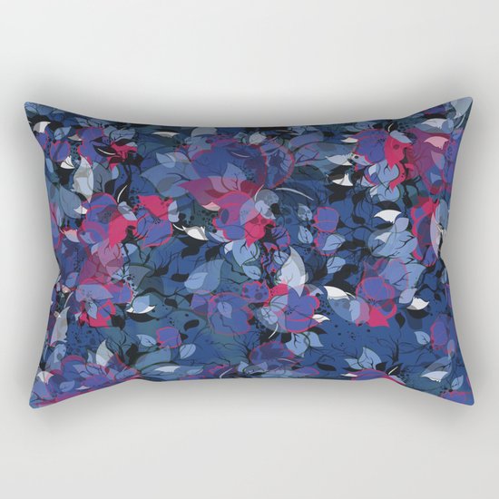 Abstract Floral Rectangular Pillow