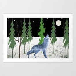 Coyote Moon Art Print