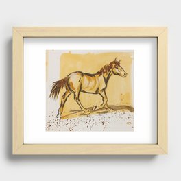 Yellow Horse Recessed Framed Print