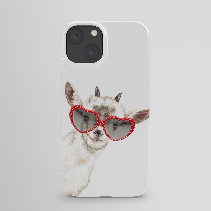 Hipster Goat with Glasses iPhone Case