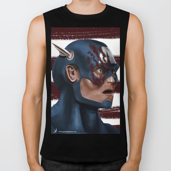 THE FACE COLLECTION - CAPTAIN AMERICA Biker Tank