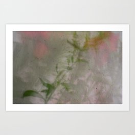 Abstract Roses and Leaves Photo-Fleur Blur Series Art Print