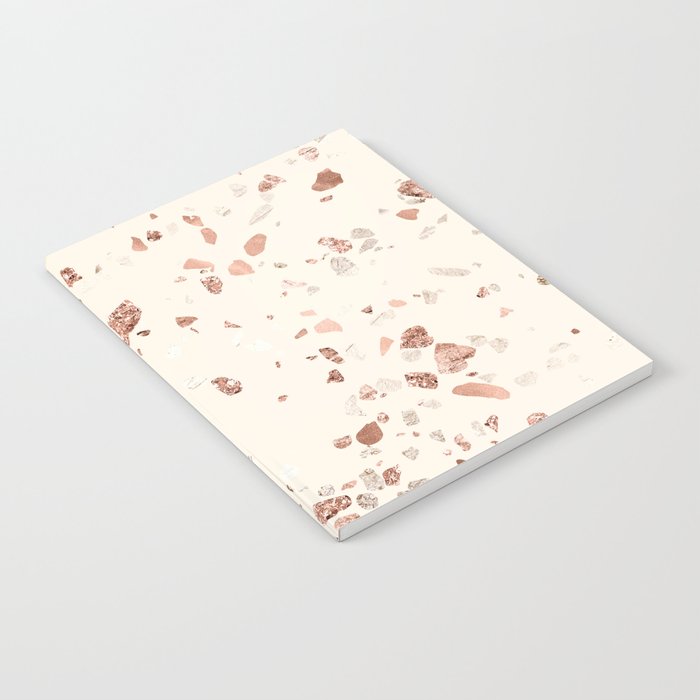 Rose Gold And Cream Terrazzo Notebook Rose Gold And Cream Terrazzo Notebook