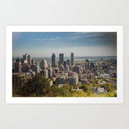 Montreal Skyline Light Art Print