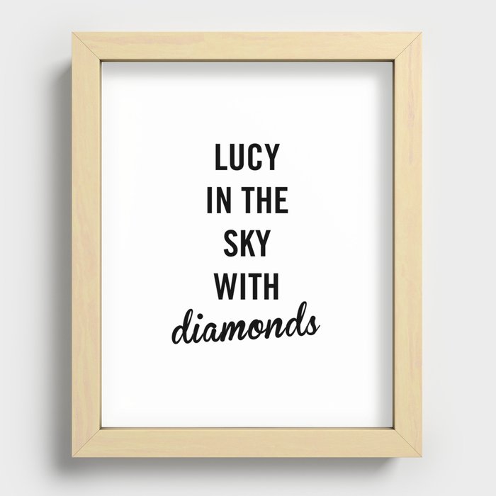 Lucy in the Sky with Diamonds Recessed Framed Print