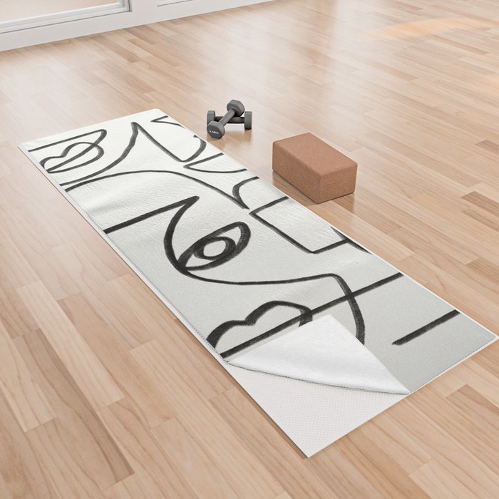 Line art abstract 23 Yoga Towel