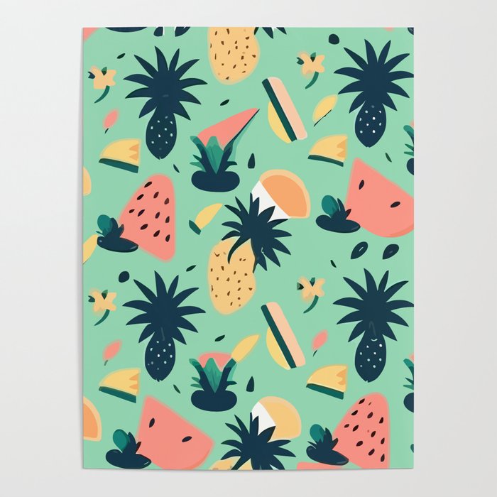 Summer pattern Poster