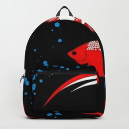 FISH Backpack | Pop Art, Bettafishandmoon, Drafting, Fish, Figurative, Watercolor, Vector, Ikanhias, Digital, Concept 