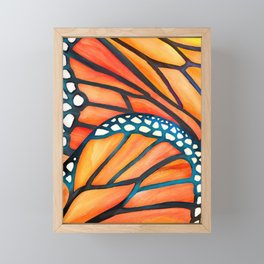 Monarch Butterfly Wings Watercolor Abstract Framed Mini Art Print