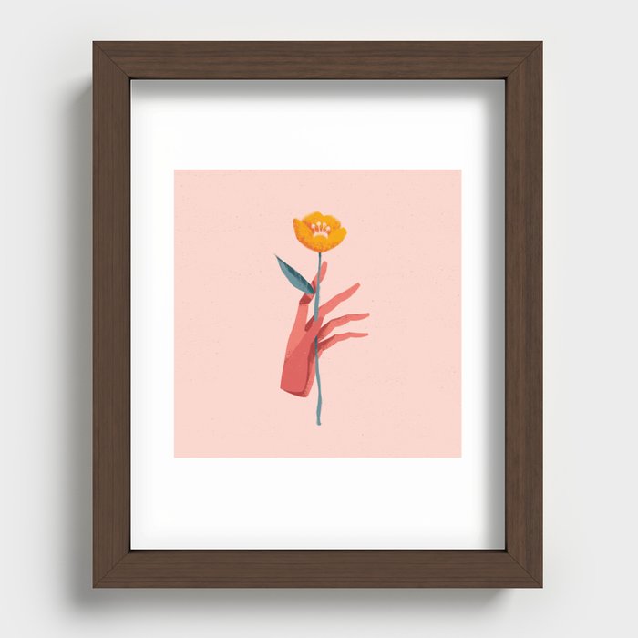 Hold That Flower Recessed Framed Print
