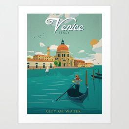 Vintage poster - Venice Art Print